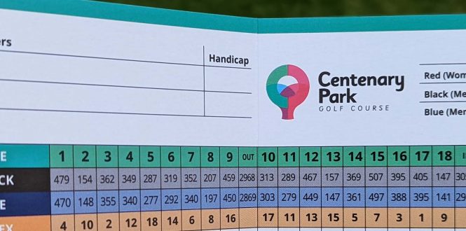 Centenary Park Golf Scorecard