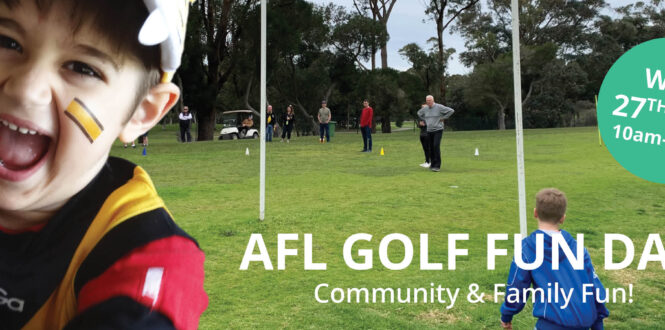 Centenary Park Golf AFL Fun Day event
